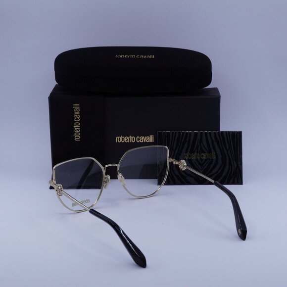 Roberto Cavalli VRC048 0300 Cat Eye Eyeglasses – Shiny Rose Gold 56mm - Picture 10 of 10